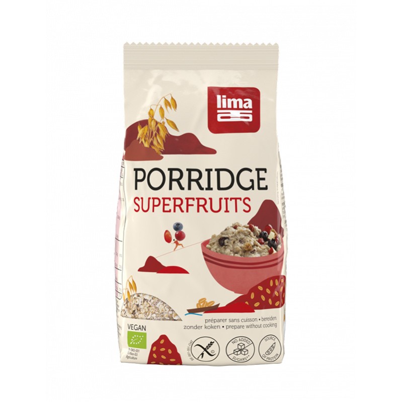 Porridge Express cu superfructe fara gluten bio (350 grame), Lima