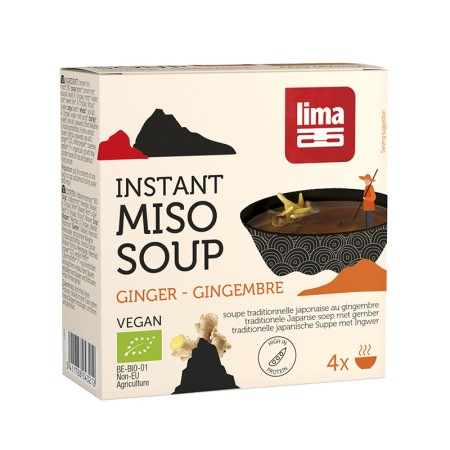 Supa Miso Instant cu ghimbir eco (4X15 grame), Lima