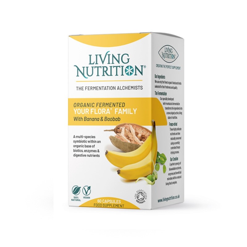 Your Flora Family 700 mg probiotice fermentate pentru intreaga familie (60 capsule), Living Nutrition