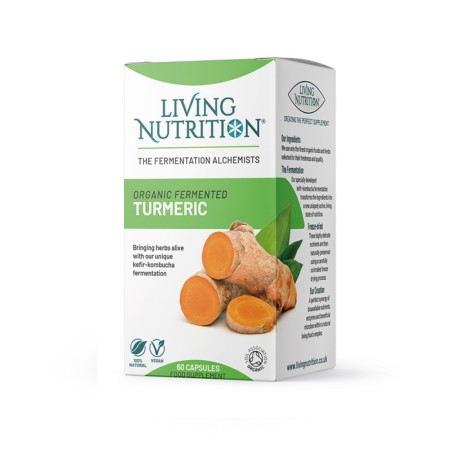 Organic Fermented Turmeric 600 mg  Full Spectrum (60 capsule), Living Nutrition