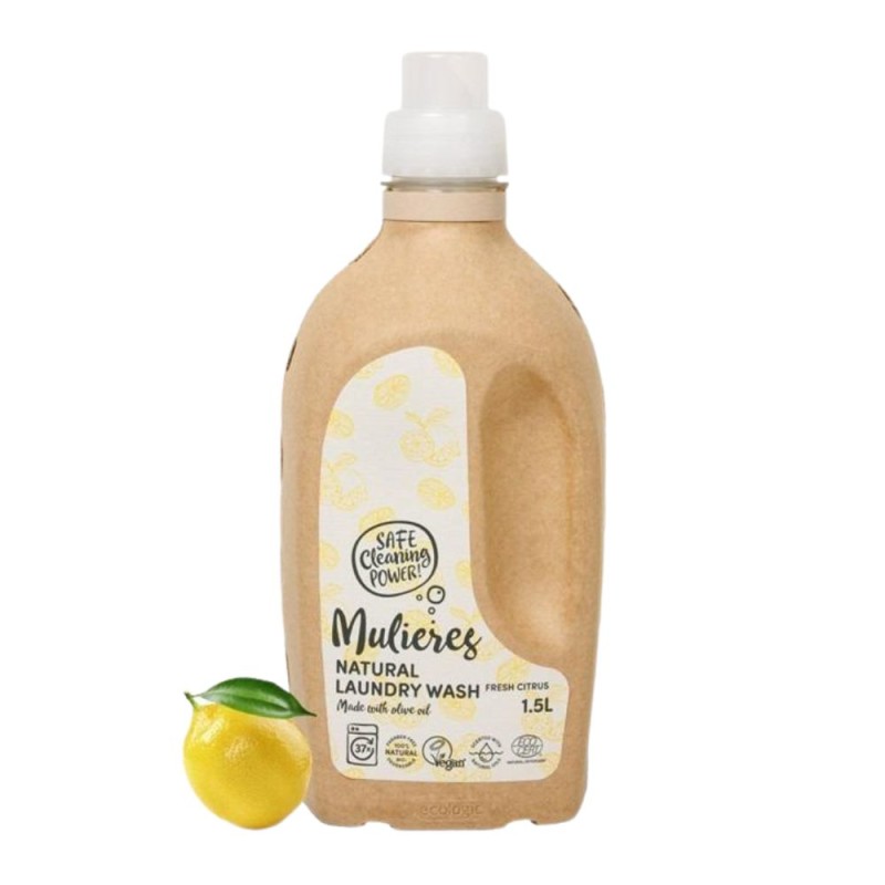 Detergent pentru rufe cu 99% ingrediente naturale Fresh Citrus (1.5L), Mulieres