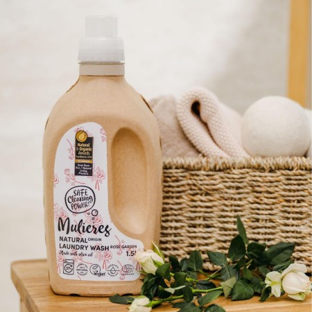 Detergent pentru rufe cu 99% ingrediente naturale Rose Garden (1.5L), Mulieres