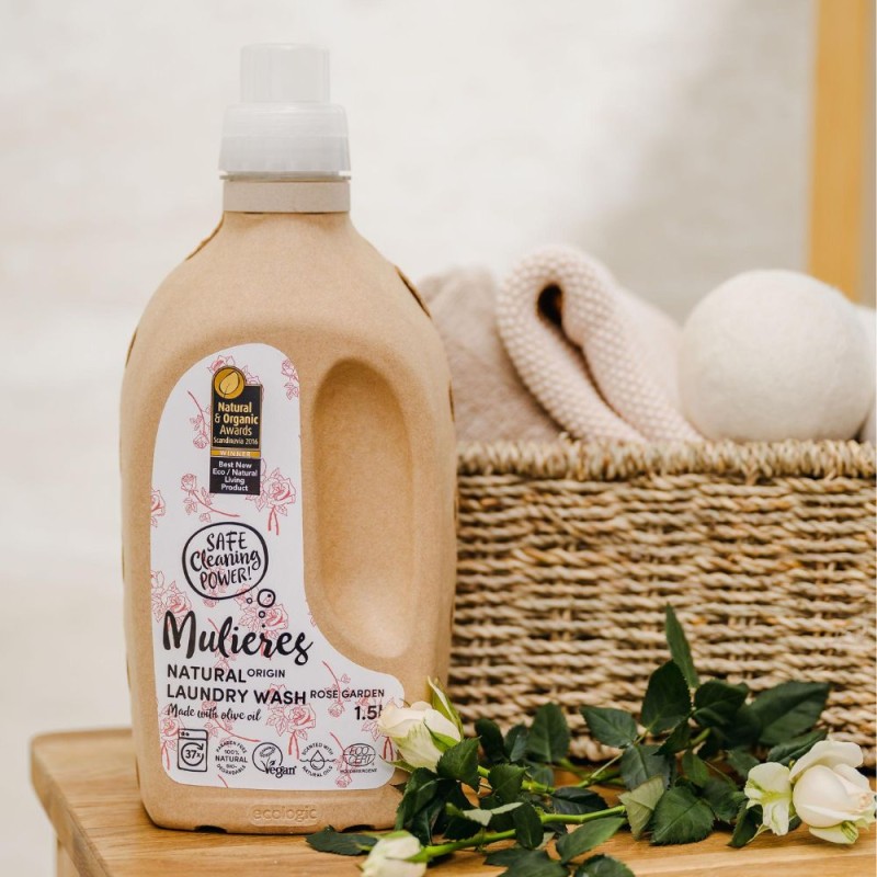 Detergent pentru rufe cu 99% ingrediente naturale Rose Garden (1.5L), Mulieres