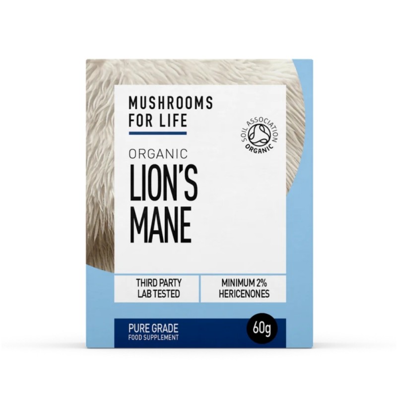 Organic Lions Mane 1000 mg Pure Grade Extract Powder (60grame), MushroomsForLife