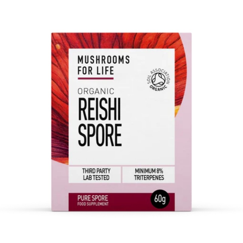 Organic Reishi Spore 1000 mg Powder (60 grame), MushroomsForLife