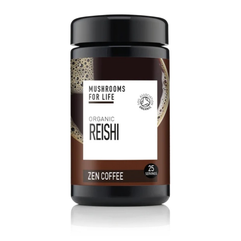 Organic Reishi Zen Coffee 1000 mg Pure Grade Extract 80 grame (25 porții), MushroomsForLife