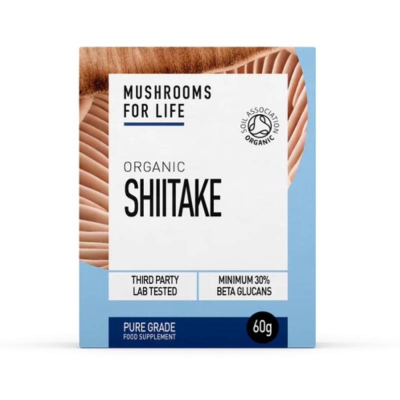 Organic Shiitake 1000 mg Pure Grade Extract Powder (60 grame), MushroomsForLife
