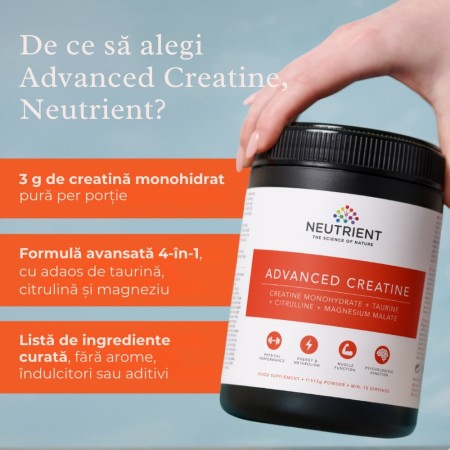 Advanced Creatine M+Taurine+Citrulline+Magnesium (515g), Neutrient