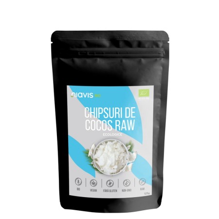 Chipsuri de cocos RAW ecologice (125 grame), Niavis
