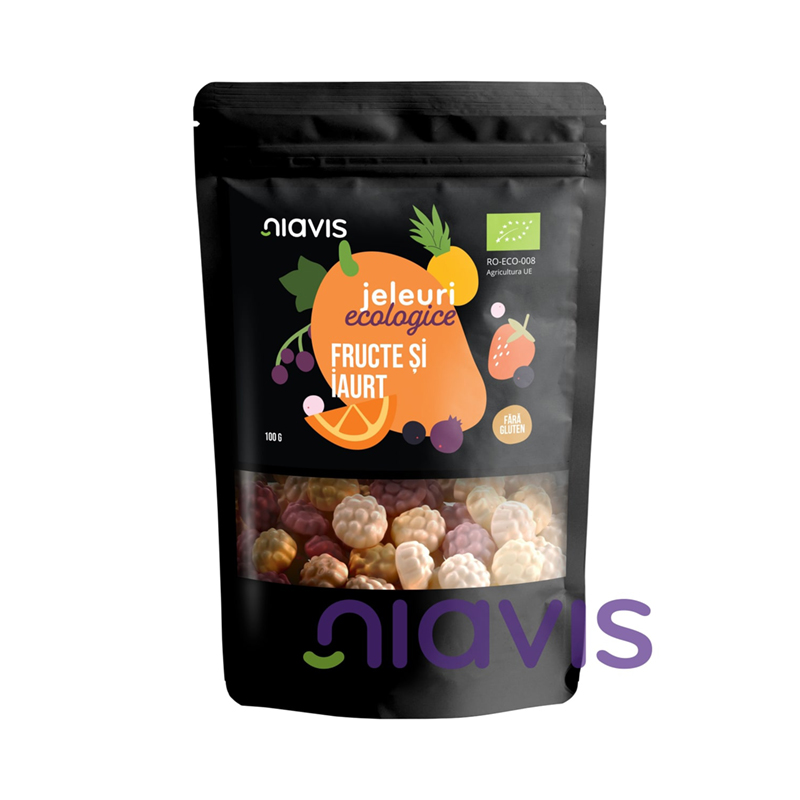 Jeleuri ecologice cu fructe si iaurt (100 grame), Niavis