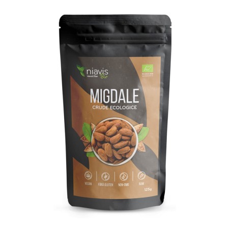 Migdale crude ecologice/BIO (125 grame), Niavis
