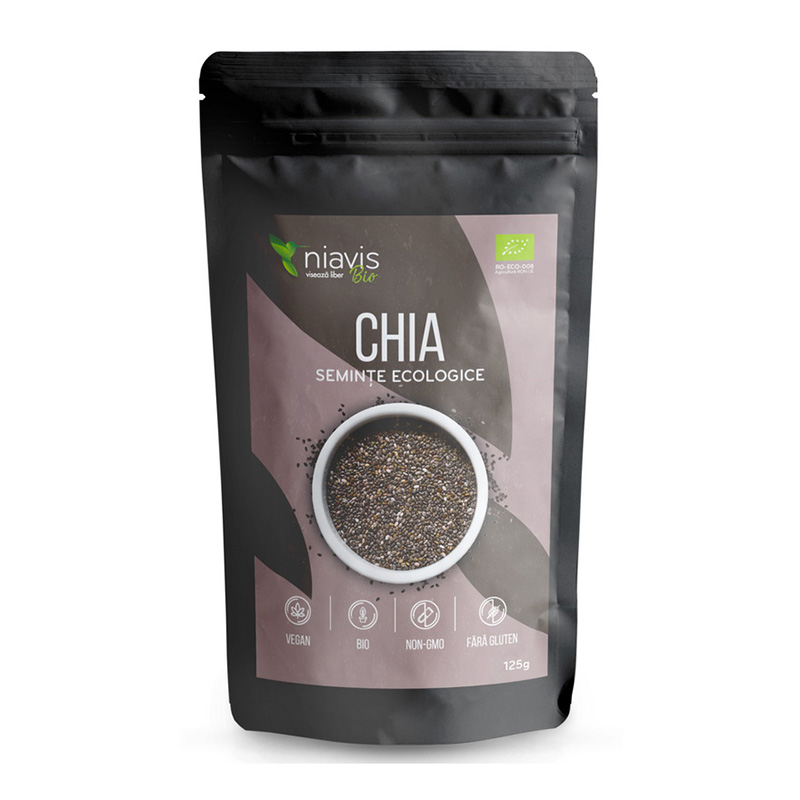 Seminte de Chia ecologice/BIO (125 grame), Niavis