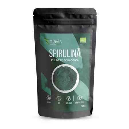 Spirulina pulbere ecologica/BIO (125 grame), Niavis
