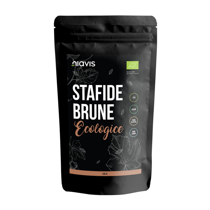 Stafide brune ecologice/BIO (125 grame), Niavis