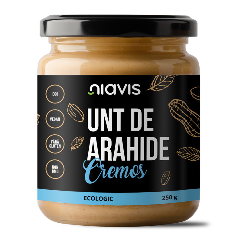 Pasta de arahide cremoasa ecologica/BIO (250 grame), Niavis