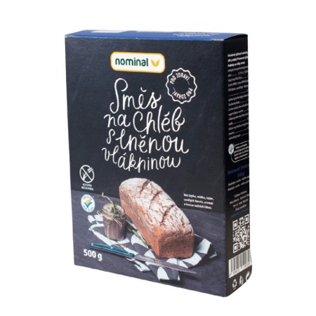 Mix pentru paine cu fibre de in fara gluten (500 grame), Nominal
