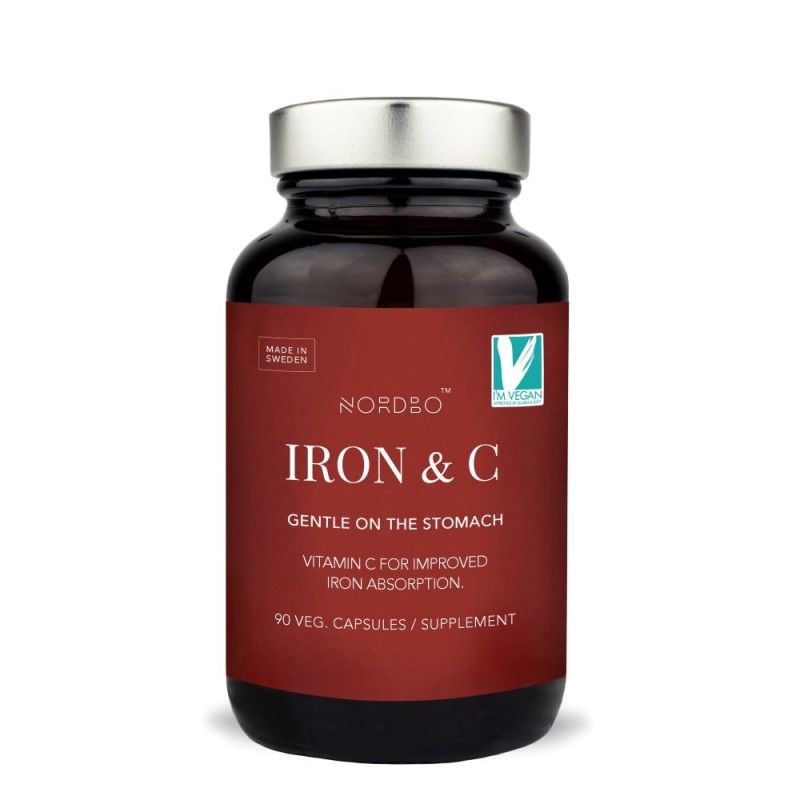 Vitamina C + Fier (90 capsule), Nordbo