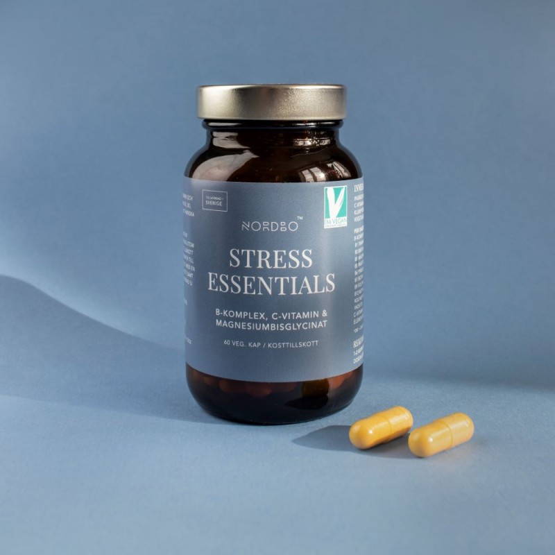 Stress Essentials - B Complex cu Vitamina C si Magneziu (60 capsule), Nordbo