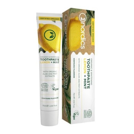 Pasta de dinti pentru albire cu lamaie si menta bio (75 ml), Nordics