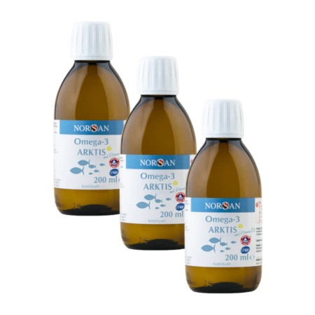 Pachet 3x Omega 3 Arktis Ulei (200 ml), Norsan