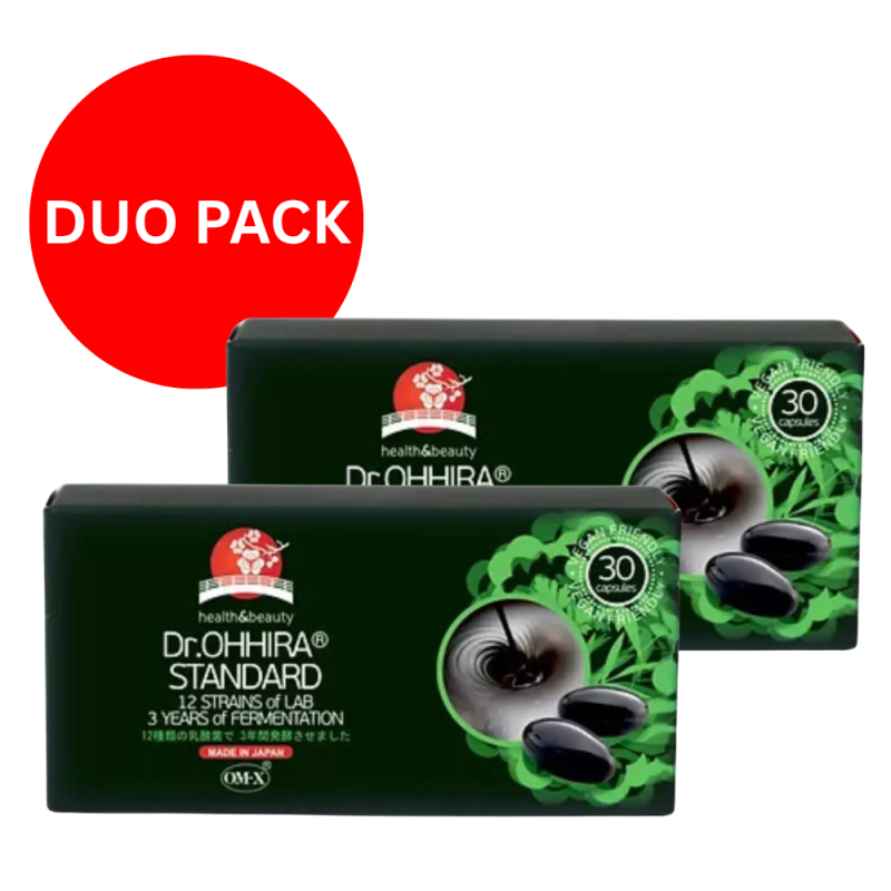 DUO PACK Dr.OHHIRA® Original probiotice fermentate 3 ani cu OM-X, 30 capsule