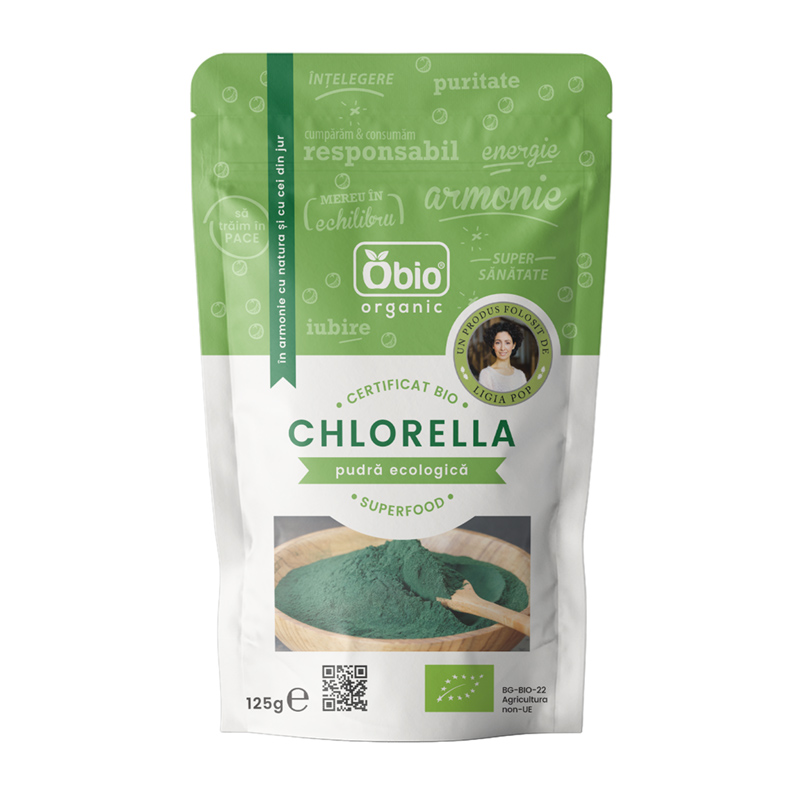 Chlorella pulbere eco (125 grame), Obio