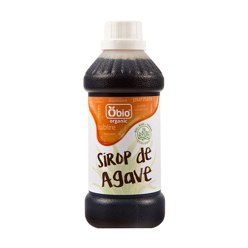 Sirop de agave dark raw eco (500 ml), Obio