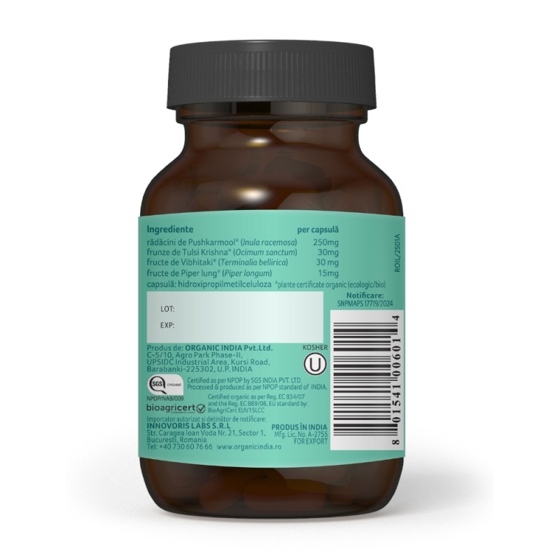 Breathe Free - respiratie usoara (60 capsule), Organic India