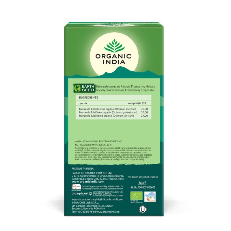 Ceai Tulsi Original (25 plicuri), Organic India