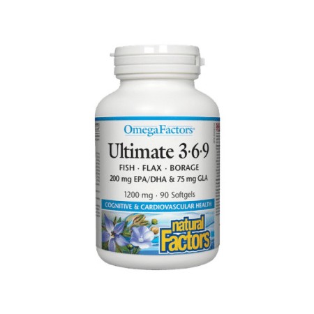Ultimate 3-6-9 1200 mg (90 capsule), Natural Factors
