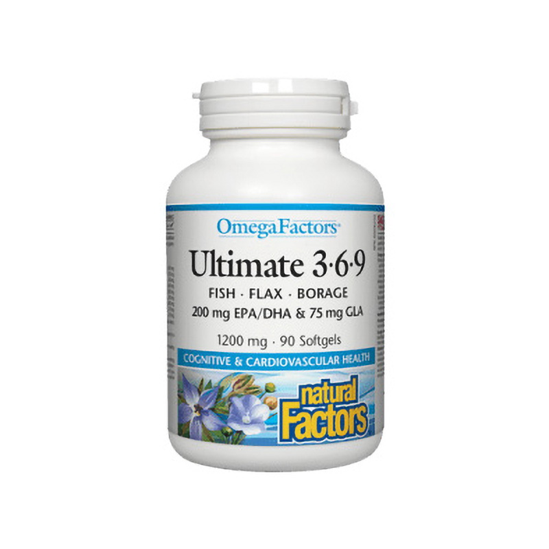 Ultimate 3-6-9 1200 mg (90 capsule), Natural Factors