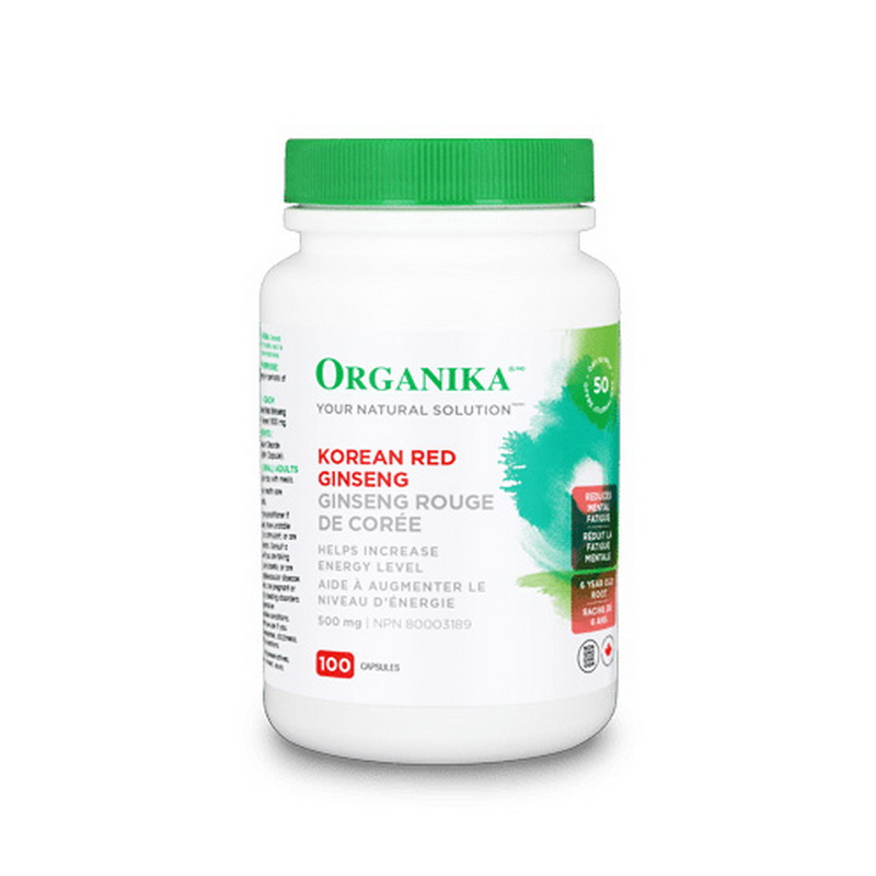 Ginseng Rosu Korean 500mg (100 capsule), Organika Canada