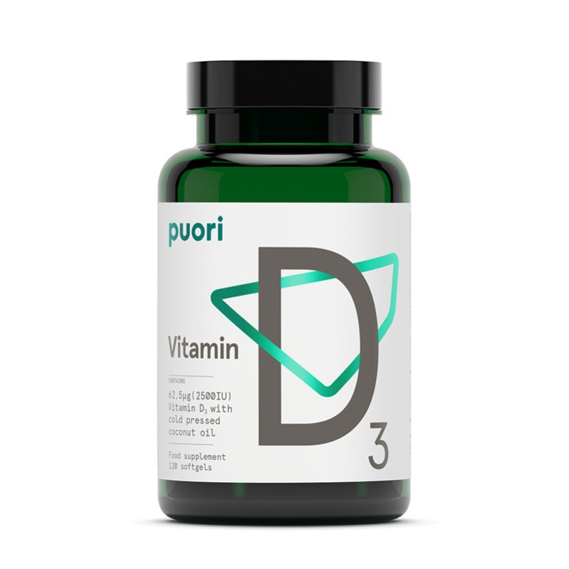 Puori Vitamina D3 2500UI (120 capsule), Puori