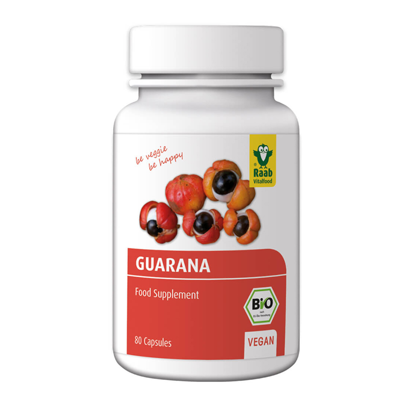 Guarana bio 500mg (80 capsule vegane), Raab Vitalfood