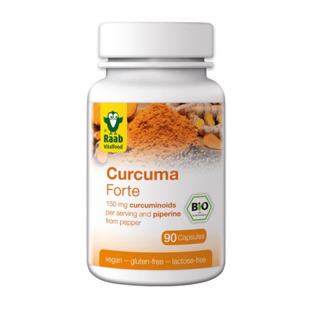 Turmeric Forte bio 500mg (90 capsule), Raab Vitalfood