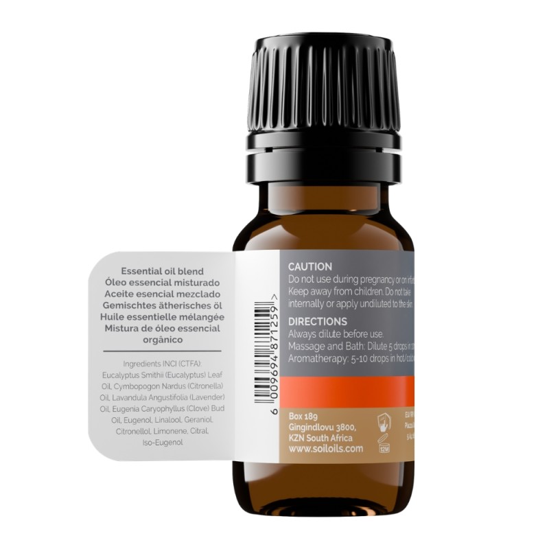 Blend Anti-Insecte - Amestec de Uleiuri Esentiale Bug Away Pure 100% Organice (10 ml), Soil