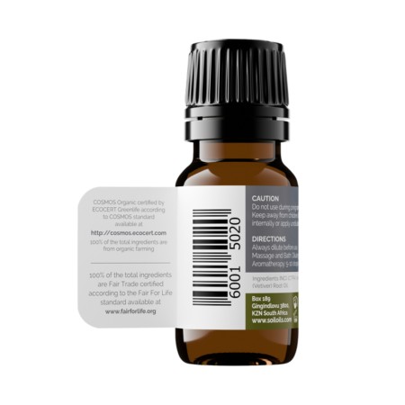 Ulei Esențial Vetiver Pur 100% Organic (10 ml), Soil