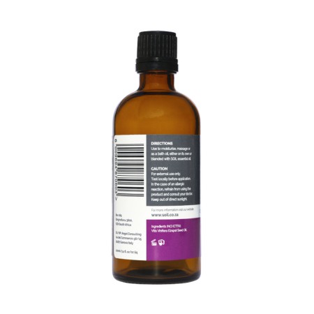 Ulei Baza Seminte de struguri 100% Organic (100 ml), SOiL