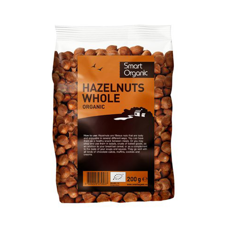 Alune de padure crude eco (200 grame), Smart Organic