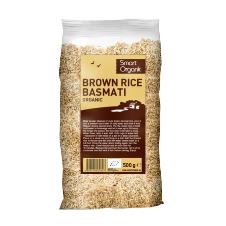 Orez basmati brun eco (500 grame), Smart Organic