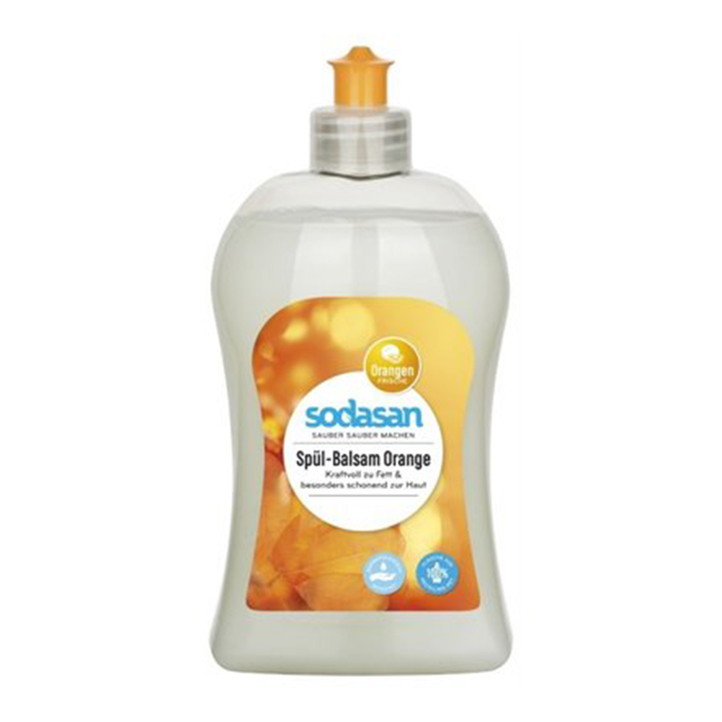 Detergent vase lichid bio portocala (500 ml), Sodasan