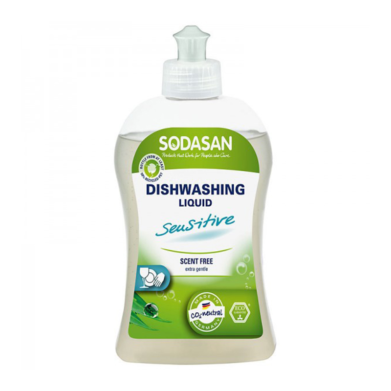 Detergent vase lichid bio Sensitiv (500 ml), Sodasan