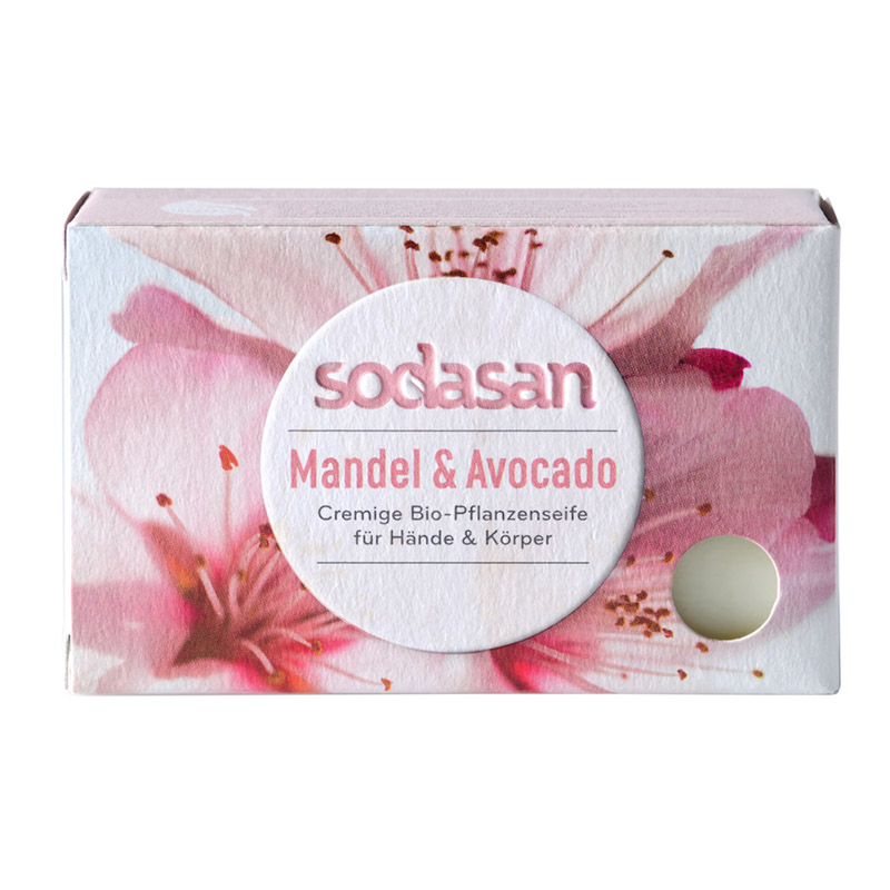 Sapun crema bio migdale si avocado (100 grame), Sodasan