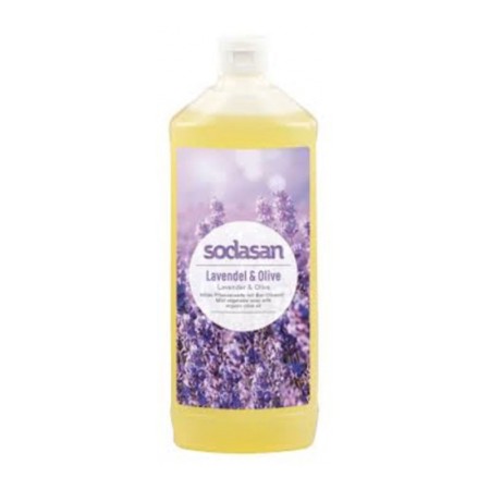 Sapun lichid - gel de dus bio lavanda masline (1 litru), Sodasan