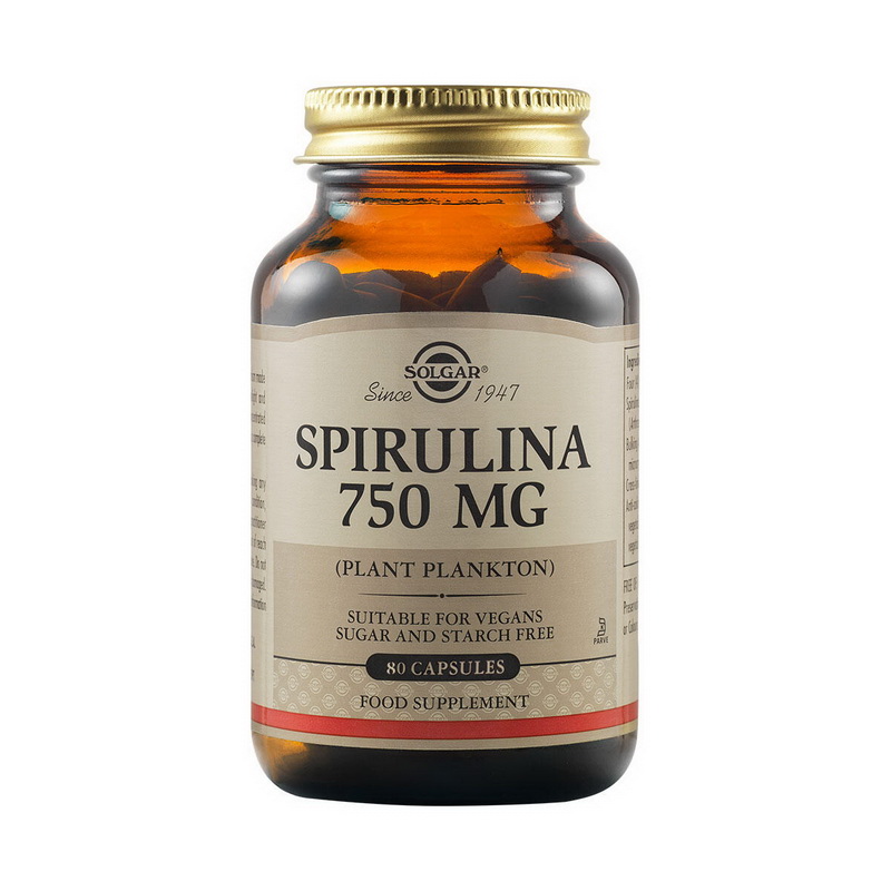 Spirulina 750mg (80 capsule), Solgar