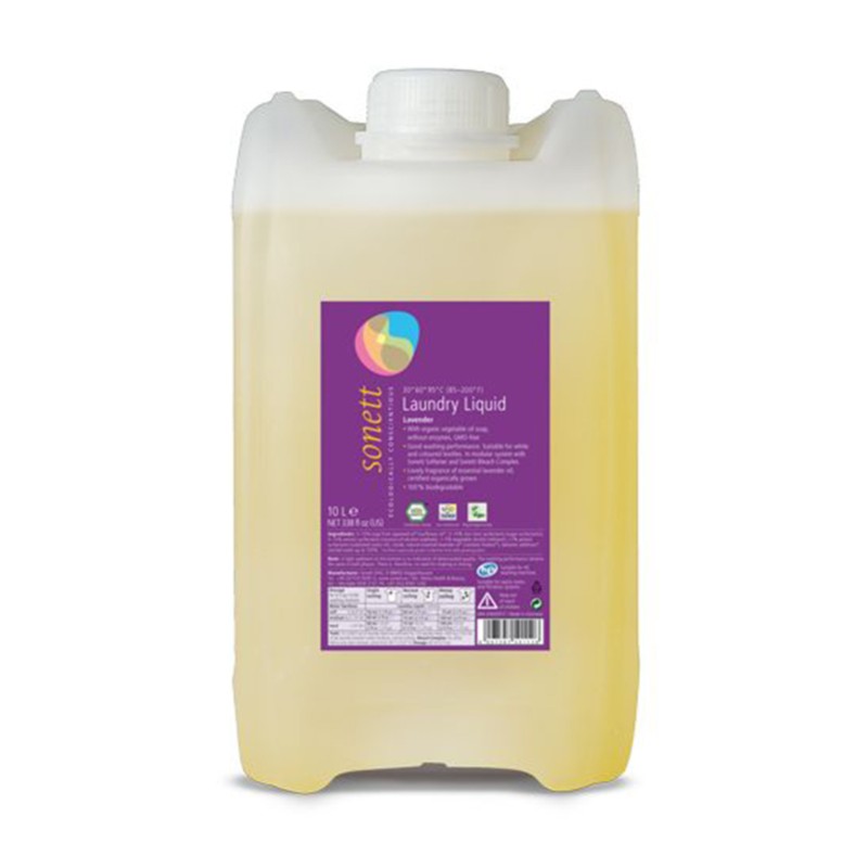 Detergent ecologic lichid pentru rufe albe si colorate lavanda (10 litri), Sonett