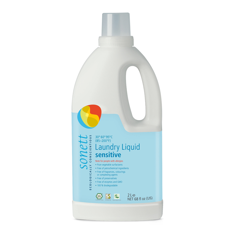 Detergent ecologic lichid pentru rufe albe si colorate neutru (2 litri), Sonett