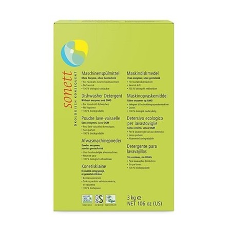 Detergent ecologic praf pentru masina de spalat vase (3 kg), Sonett
