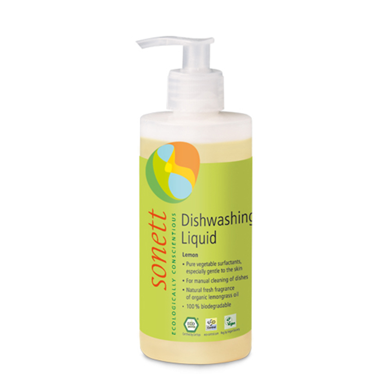 Detergent ecologic pentru spalat vase lamaie (300 ml), Sonett