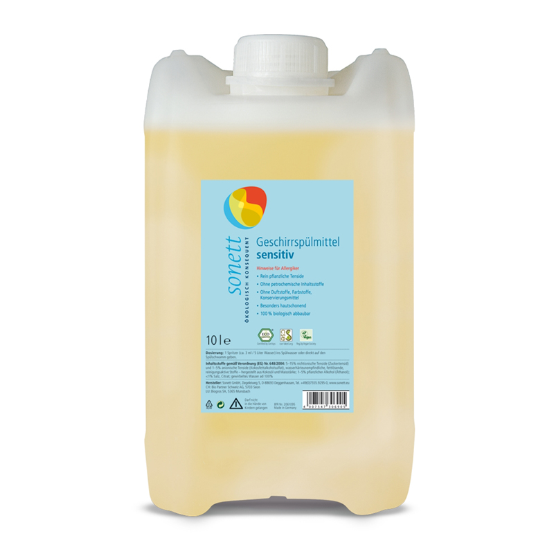 Detergent ecologic pentru spalat vase neutru (10 litri), Sonett